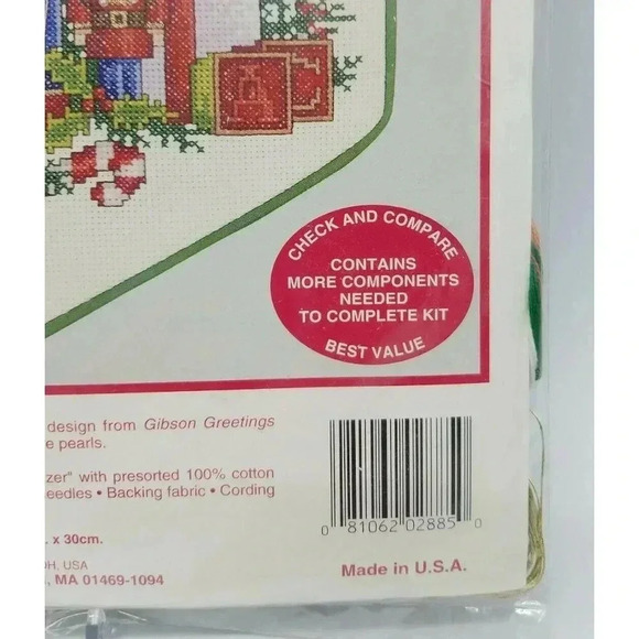 Needle Treasures Counted Cross Stitch Kit Banner Rocking Horse Merry Christmas - Picture 3 of 5